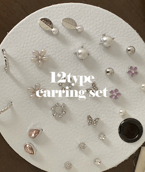 [실버 당일출고]12 earring set