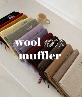 [당일출고][울100%] color knit muffler (목도리,21컬러!!)